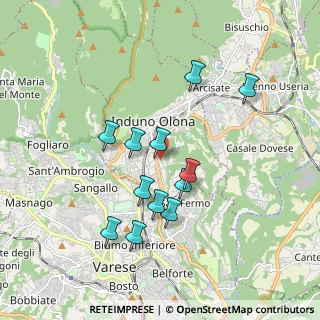 Mappa Via dei Mughetti, 21056 Induno Olona VA, Italia (1.62917)