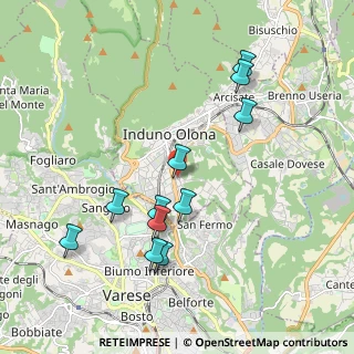 Mappa Via dei Mughetti, 21056 Induno Olona VA, Italia (1.93727)