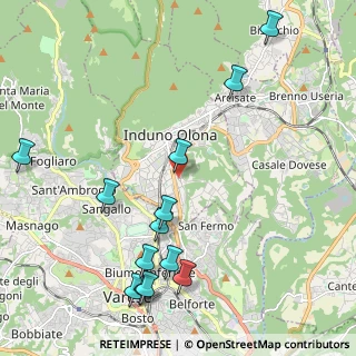 Mappa Via dei Mughetti, 21056 Induno Olona VA, Italia (2.50769)