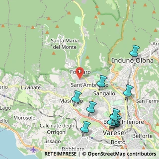 Mappa Via Ausonio, 21100 Varese VA, Italia (2.66273)