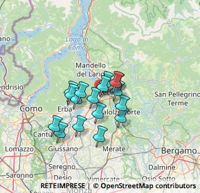 Mappa Via Mose Bianchi, 23868 Valmadrera LC, Italia (9.08882)