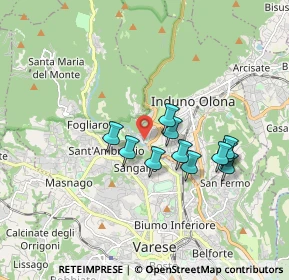 Mappa Via Molini Trotti, 21056 Induno Olona VA, Italia (1.43909)