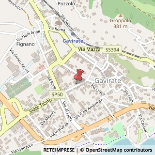 Mappa Viale Ticino, 8, 21026 Gavirate, Varese (Lombardia)