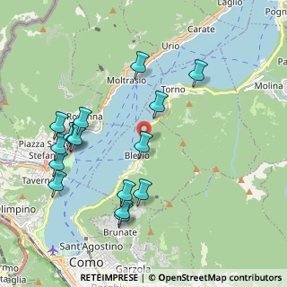 Mappa Via E. Caronti, 22020 Blevio CO, Italia (2.15063)