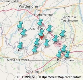 Mappa Via Giuseppe Verdi, 33083 Chions PN, Italia (6.43857)