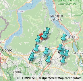 Mappa Via per Asso, 22030 Caslino D'erba CO, Italia (6.62143)