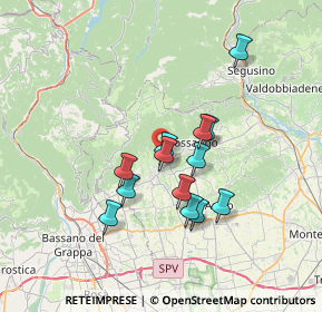 Mappa Via Valderoa, 31017 Pieve del Grappa TV, Italia (5.71154)