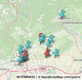 Mappa Via Valderoa, 31017 Pieve del Grappa TV, Italia (8.07444)