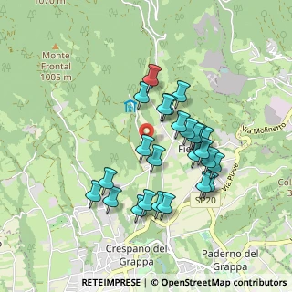 Mappa Via Valderoa, 31017 Pieve del Grappa TV, Italia (0.808)
