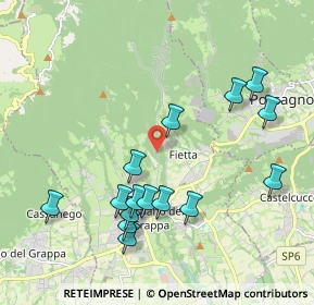 Mappa Via Valderoa, 31017 Pieve del Grappa TV, Italia (2.06333)