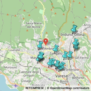 Mappa Via Virgilio, 21100 Varese VA, Italia (2.1645)