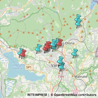 Mappa Via Virgilio, 21100 Varese VA, Italia (2.96733)