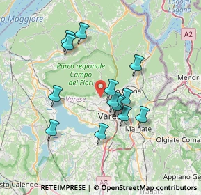 Mappa Via Lazzaro Papi, 21100 Varese VA, Italia (6.07)