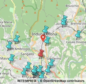 Mappa 21056 Induno Olona VA, Italia (2.7225)