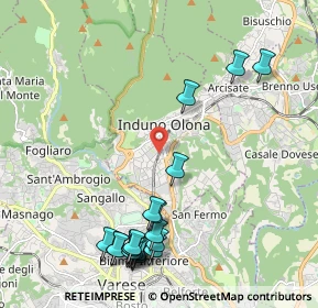 Mappa 21056 Induno Olona VA, Italia (2.5255)