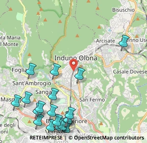 Mappa 21056 Induno Olona VA, Italia (2.8925)