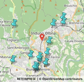 Mappa 21056 Induno Olona VA, Italia (2.288)