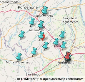 Mappa Via Ippolito Nievo, 33083 Chions PN, Italia (8.06316)