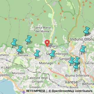 Mappa Via Benvenuto Cellini, 21100 Varese VA, Italia (2.71364)