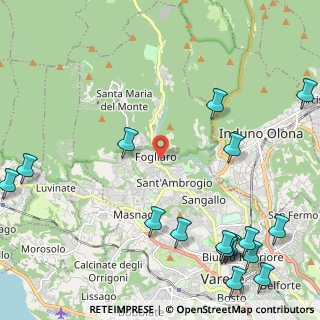 Mappa Via Robarello, 21100 Varese VA, Italia (3.15059)