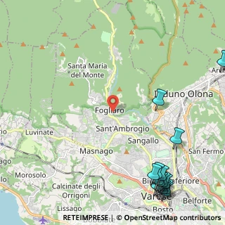 Mappa Via Robarello, 21100 Varese VA, Italia (3.45563)
