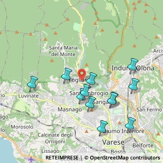 Mappa Via Robarello, 21100 Varese VA, Italia (2.00667)