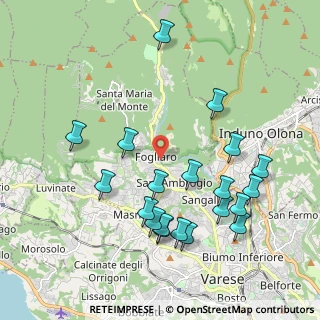 Mappa Via Robarello, 21100 Varese VA, Italia (2.1345)