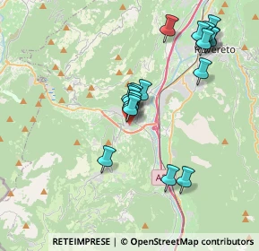 Mappa Via della Cooperazione, 38065 Mori TN, Italia (3.70368)