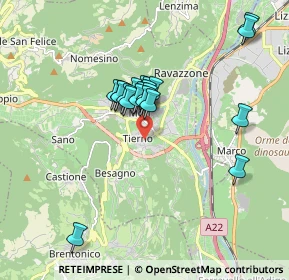Mappa Via della Cooperazione, 38065 Mori TN, Italia (1.4225)