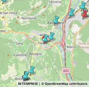 Mappa Via Cooperazione, 38065 Mori TN, Italia (3.04167)