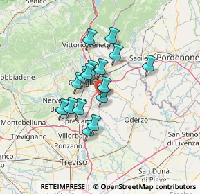 Mappa Via Calmessa, 31010 Mareno di Piave TV, Italia (9.7075)
