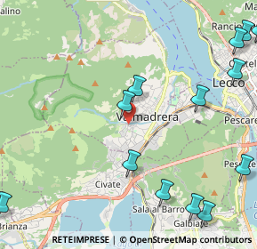 Mappa Via della Pace, 23868 Valmadrera LC, Italia (2.96923)