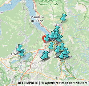 Mappa Via della Pace, 23868 Valmadrera LC, Italia (5.89368)