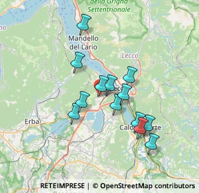 Mappa Via della Pace, 23868 Valmadrera LC, Italia (5.85538)