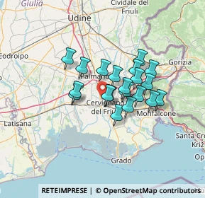 Mappa Via Cisis, 33052 Cervignano del Friuli UD, Italia (9.3595)