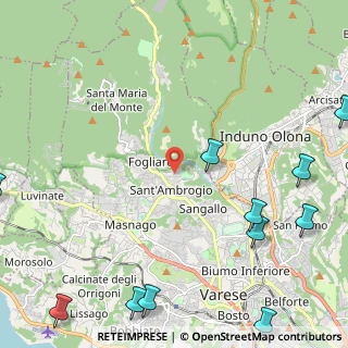 Mappa Via del Casluncio, 21100 Varese VA, Italia (3.43909)