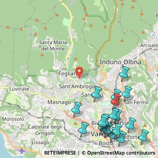 Mappa Via del Casluncio, 21100 Varese VA, Italia (3.136)