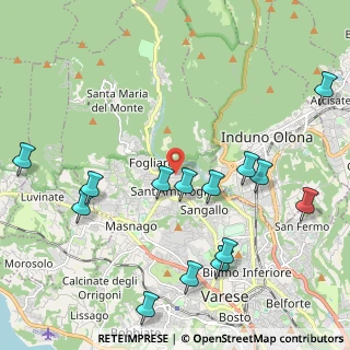 Mappa Via del Casluncio, 21100 Varese VA, Italia (2.44643)