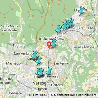 Mappa Via Monte Martica, 21056 Induno Olona VA, Italia (2.27667)