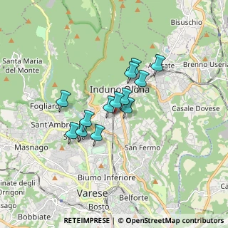 Mappa Via Monte Martica, 21056 Induno Olona VA, Italia (1.18769)