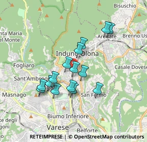 Mappa Via Monte Martica, 21056 Induno Olona VA, Italia (1.46333)