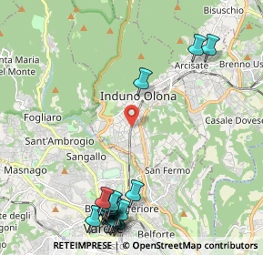 Mappa Via Monte Martica, 21056 Induno Olona VA, Italia (2.8415)