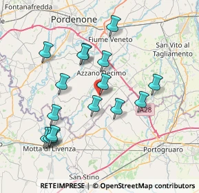 Mappa Via Giuseppe Garibaldi, 33083 Chions PN, Italia (7.33188)