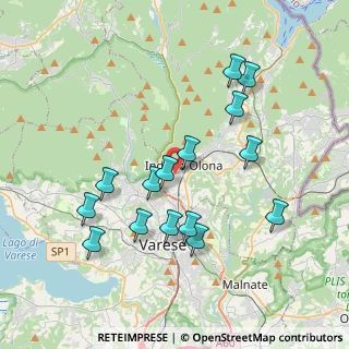 Mappa Via Tabacchi, 21056 Induno Olona VA, Italia (3.72667)