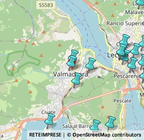 Mappa 23868 Valmadrera LC, Italia (2.87579)