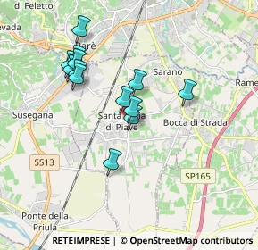 Mappa Via F. Crispi, 31025 Santa Lucia di Piave TV, Italia (1.59231)