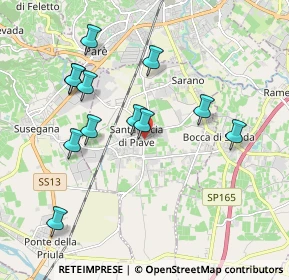 Mappa Via F. Crispi, 31025 Santa Lucia di Piave TV, Italia (1.88167)