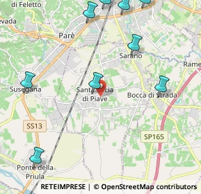 Mappa Via F. Crispi, 31025 Santa Lucia di Piave TV, Italia (3.10167)