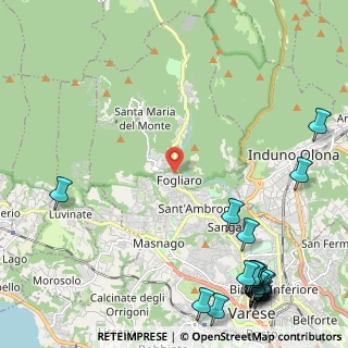 Mappa Via Prima Cappella, 21100 Varese VA, Italia (3.454)
