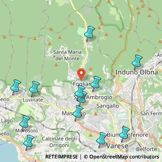 Mappa Via Prima Cappella, 21100 Varese VA, Italia (2.76)